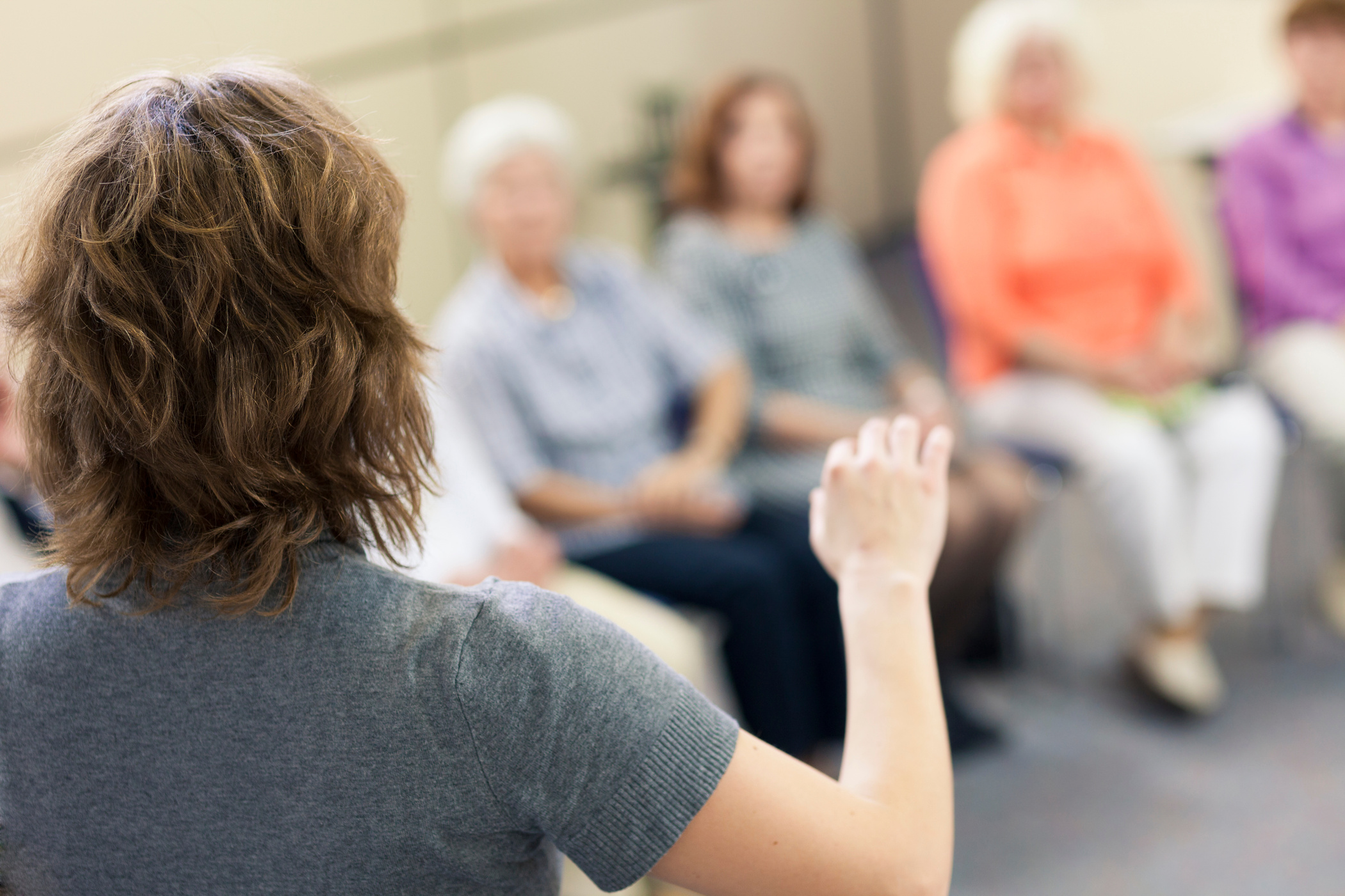Social worker in the community center